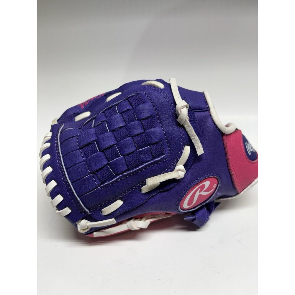 Rawlings HFP10PPW 10” Youth Baseball Softball Glove Pink Purple RH Throw